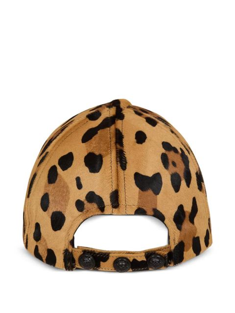 Balmain leopard-print cap - Brown
