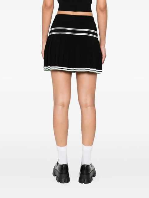 Casablanca pleated striped skirt - Black