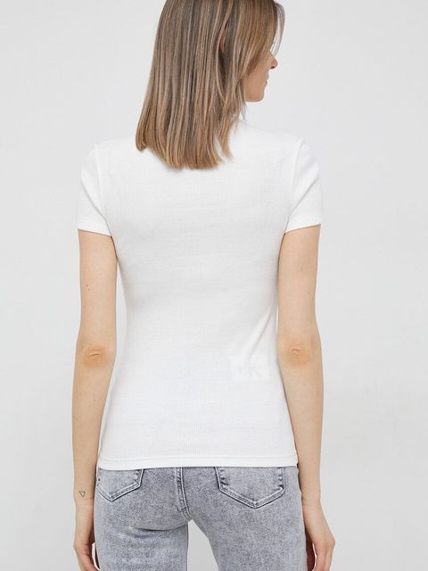 Lacoste t-shirt bawełniany damski kolor biały TF5538