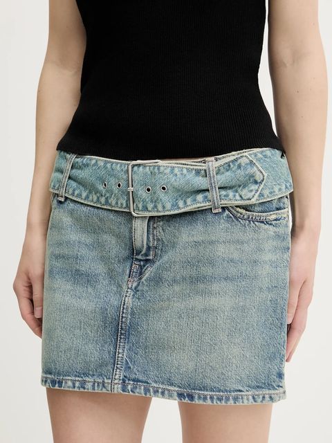 Hugo Blue spódnica jeansowa kolor niebieski mini prosta 50541549 - zdjęcie produktu nr 1