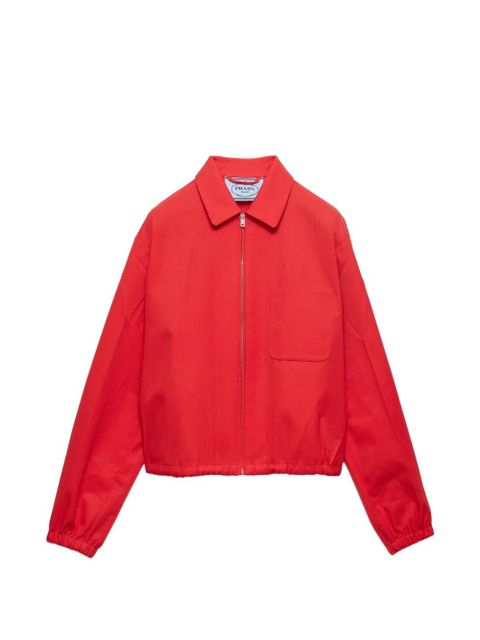 Prada gabardine blouson jacket - Red - zdjęcie produktu nr 1