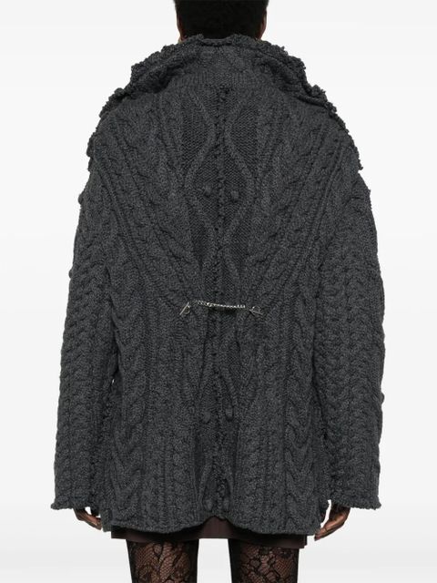 Alexander McQueen cable-knit cardigan - Grey