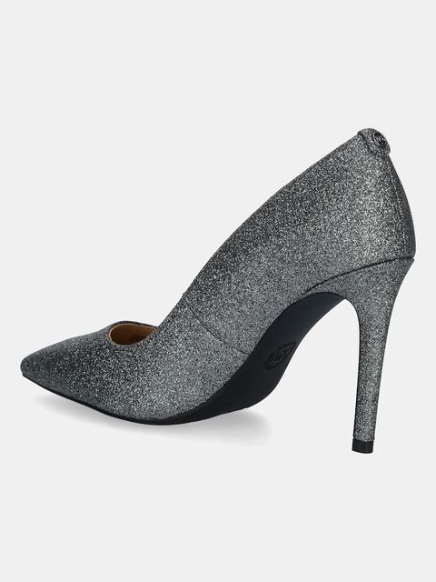 MICHAEL Michael Kors szpilki skórzane Alina kolor srebrny 40F5HNHP1M.041