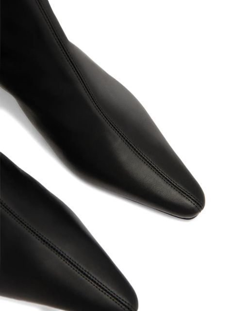 BY FAR Kitten Stevie 22 seam zip leather ankle boots - Black