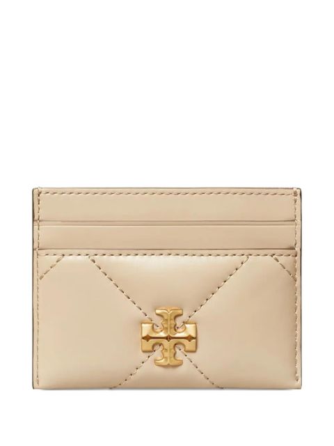 Tory Burch quilted logo card holder - Neutrals - zdjęcie produktu nr 1
