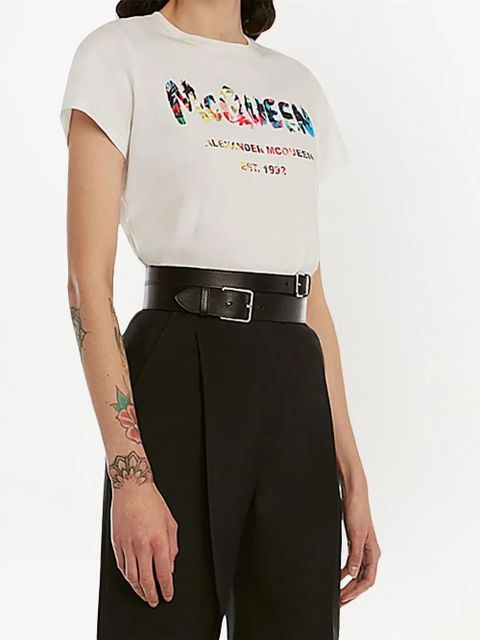 Alexander McQueen logo-print T-shirt - White