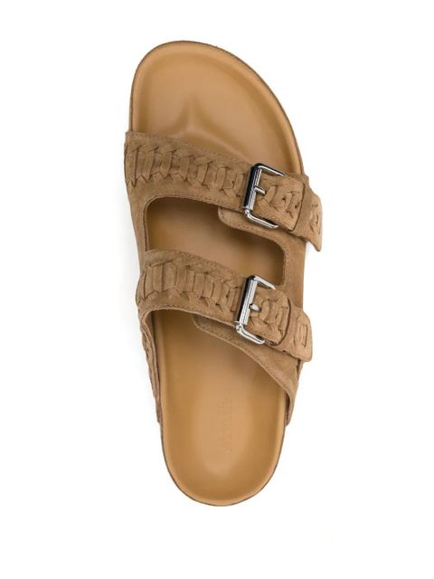 ISABEL MARANT Lennyo leather sandals - Brown