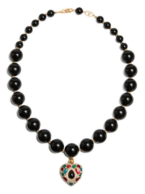 Valentino Garavani Coeur Royal necklace - Black - zdjęcie produktu nr 1