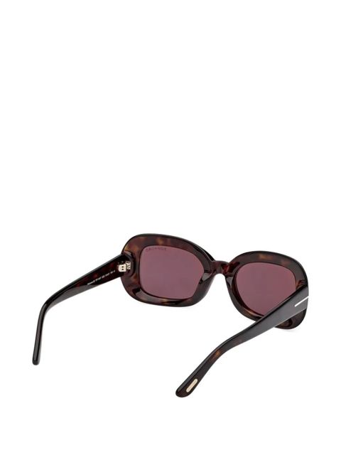 TOM FORD Eyewear rectangle-frame sunglasses - Brown