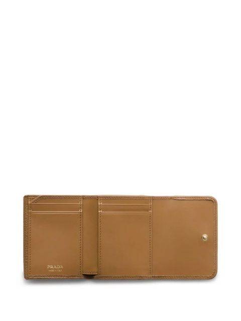 Prada small logo-plaque wallet - Brown