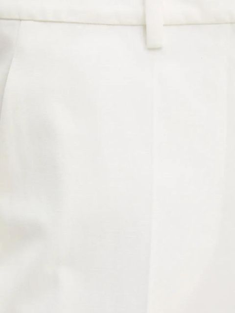 Answear.LAB spodnie garniturowe z prostą nogawką kolor biały fason cygaretki high waist