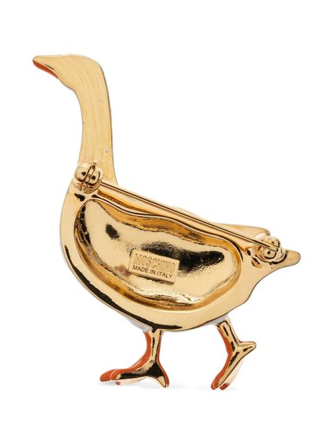 Moschino goose-shaped brooch - Gold
