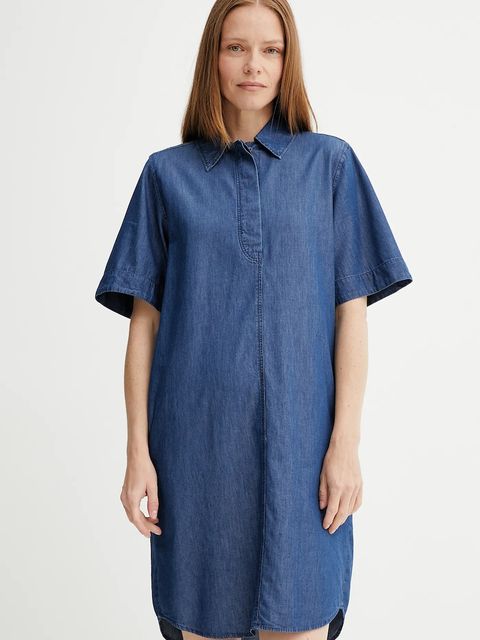 Marc O'Polo sukienka kolor niebieski mini prosta M06089121083 - zdjęcie produktu nr 1