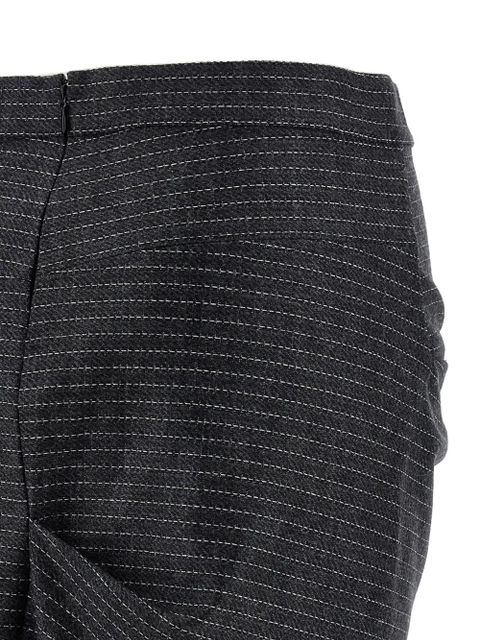 ISABEL MARANT Rosaria striped-pattern mini skirt - Grey