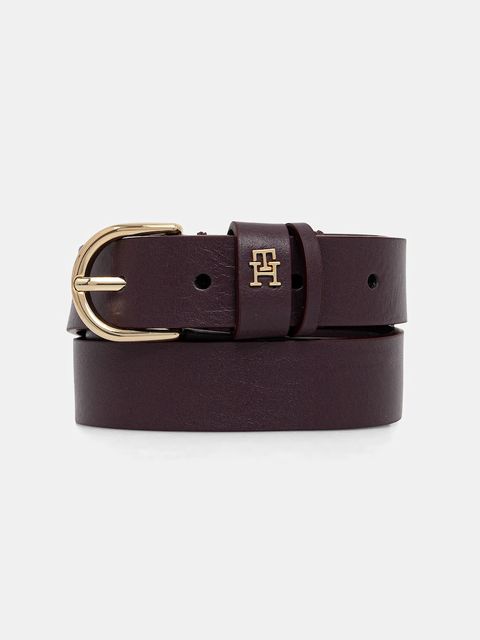 Tommy Hilfiger pasek skórzany damski kolor beżowy AW0AW16836 - zdjęcie produktu nr 1