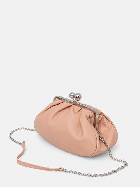 Weekend Max Mara torebka skórzana CUBICO kolor różowy 2615511174600 - zdjęcie produktu nr 2