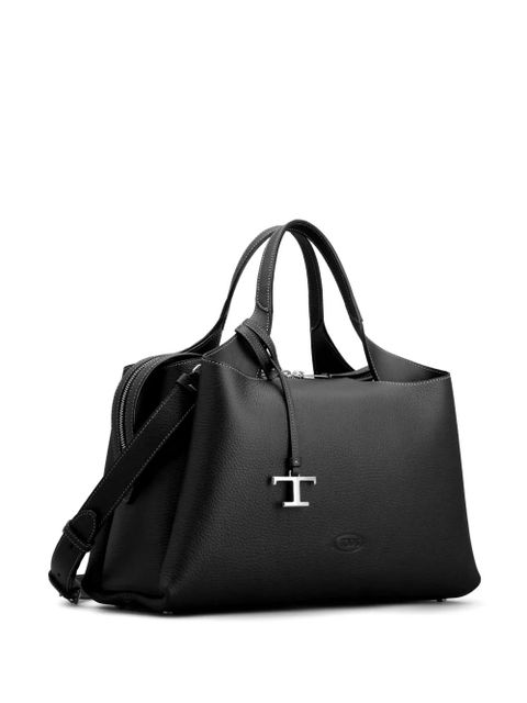 Tod's logo-pendant leather shoulder bag - Black - zdjęcie produktu nr 2
