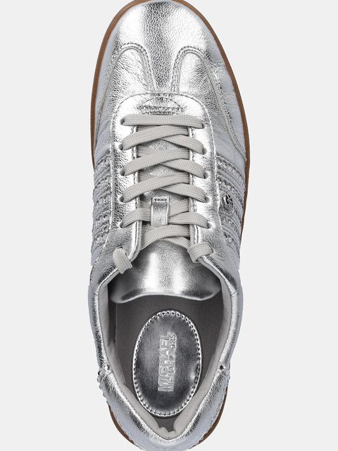 MICHAEL Michael Kors sneakersy skórzane Scotty damskie kolor srebrny 43T5SCFS1M.040 - zdjęcie produktu nr 2