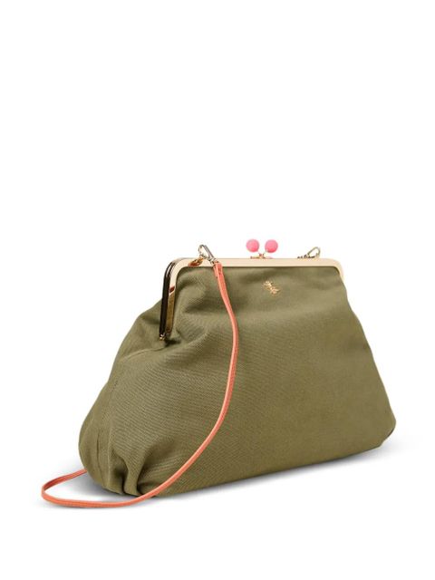 TWINSET Myfo maxi bead-embellished clutch bag - Green