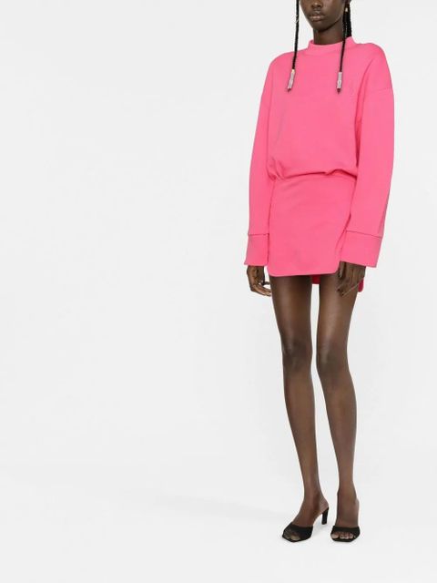 The Attico fitted sweatshirt dress - Pink