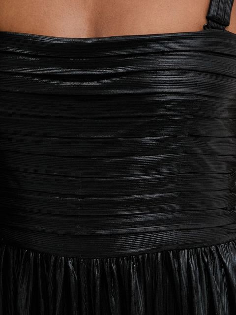 Retrofete sukienka Iris kolor czarny maxi rozkloszowana FW24-10329