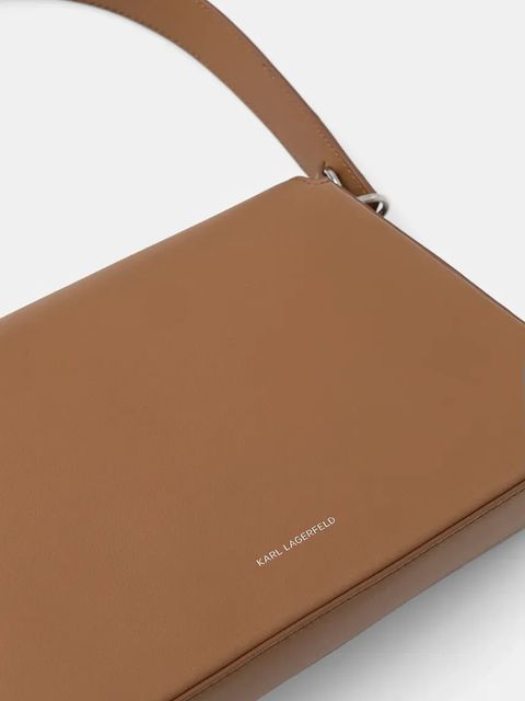 Karl Lagerfeld torebka skórzana IKON/K kolor brązowy A1W30154