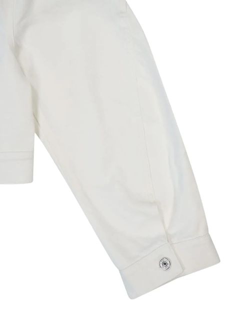 Givenchy logo-patch denim jacket - White