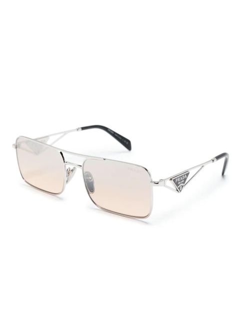 Prada Eyewear rectangle-frame sunglasses - Silver - zdjęcie produktu nr 2