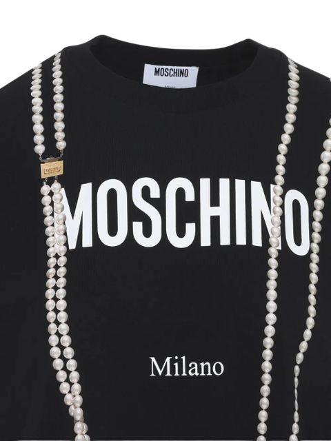 Moschino logo-print T-shirt - Black