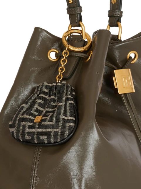 Balmain monogram jacquard keyring - Black