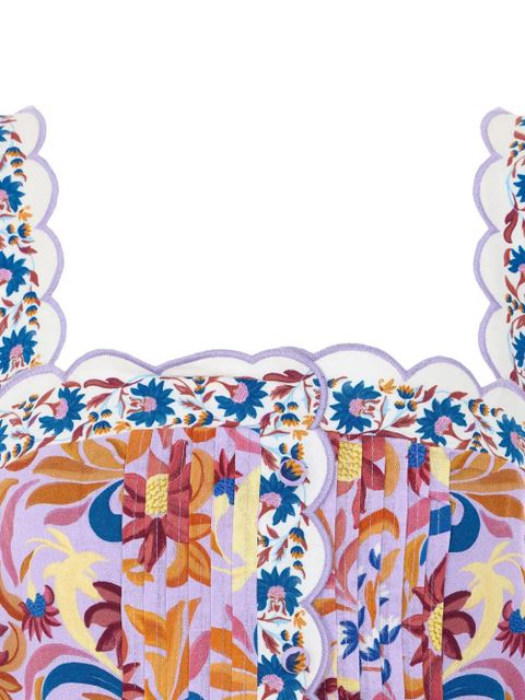 FARM Rio floral-print sleeveless mini dress - Purple