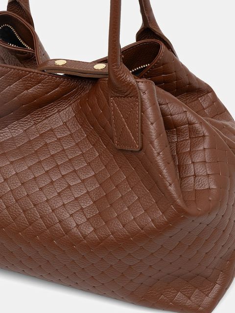 Answear Lab torebka skórzana kolor brązowy