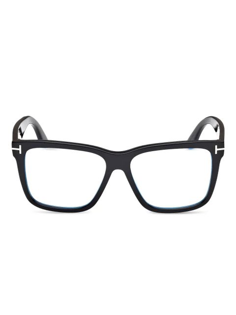 TOM FORD Eyewear square-frame clip-on glasses - Black - zdjęcie produktu nr 1