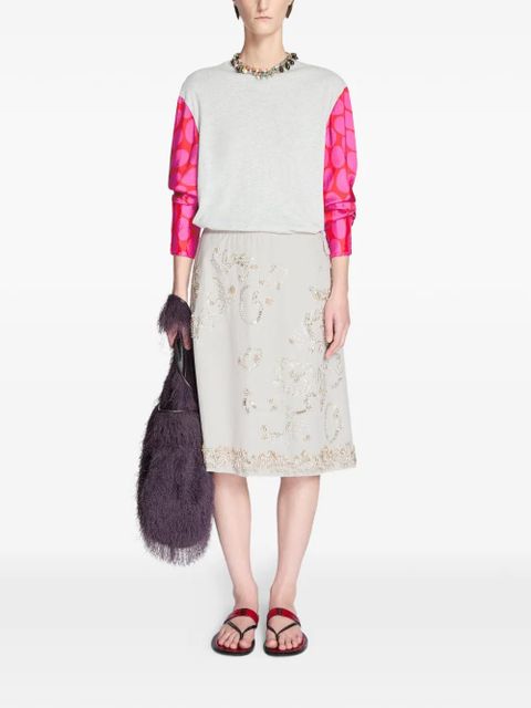 DRIES VAN NOTEN contrast-sleeves T-shirt - Grey - zdjęcie produktu nr 2