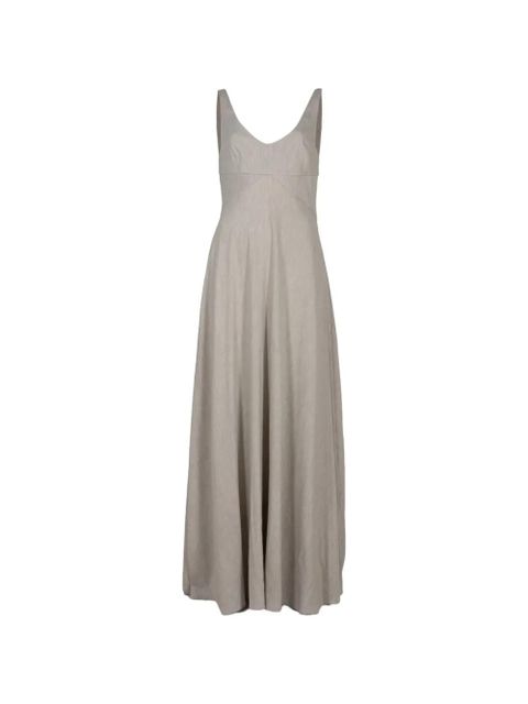 STAUD Madison V-neck maxi dress - Neutrals - zdjęcie produktu nr 1