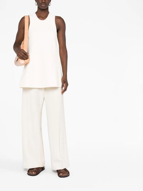 Jil Sander cropped-detail sleeveless blouse - Neutrals - zdjęcie produktu nr 2