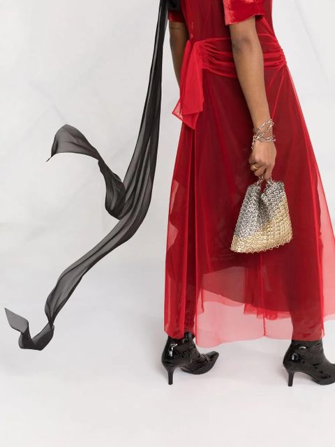 Maison Margiela Tango tulle overlay dress - Red