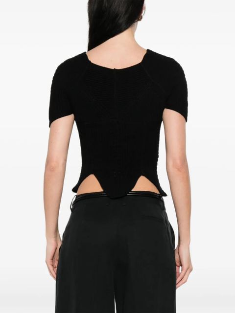 Cult Gaia Eliza puff-sleeve top - Black
