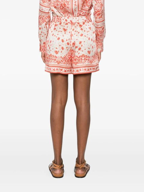 FENDI floral-print elasticated-waist shorts - Neutrals