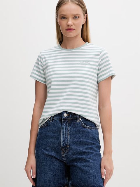 Guess Jeans t-shirt basic damski z bawełną - zdjęcie produktu nr 2