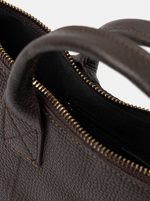 Answear.LAB torba na laptopa skórzana kolor brązowy