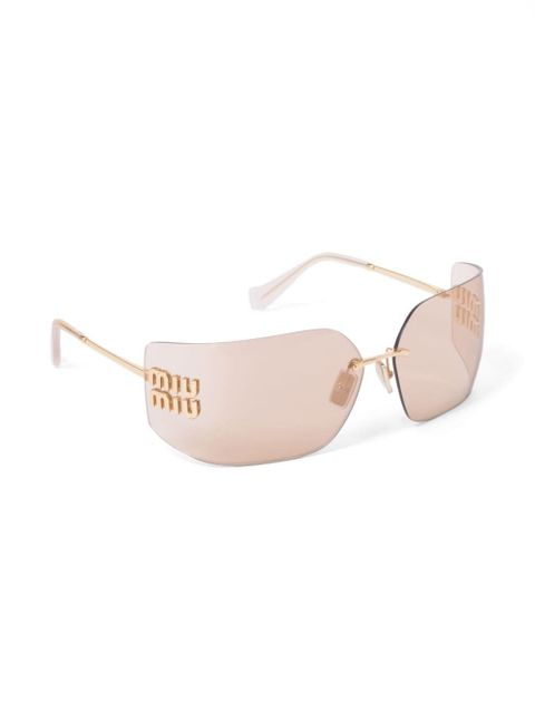 Miu Miu Eyewear Runway square-frame sunglasses - Gold - zdjęcie produktu nr 2