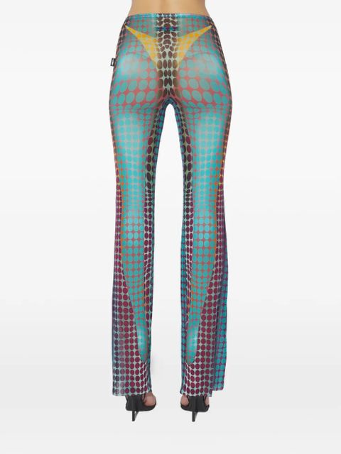 Jean Paul Gaultier Re-edition flared printed trousers - Blue