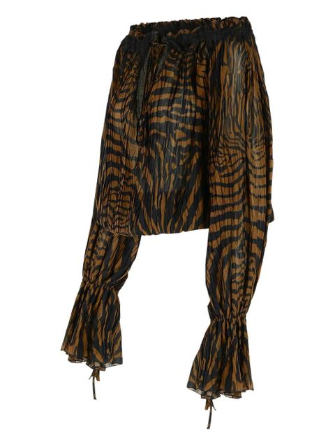 Blumarine zebra-pattern blouse - Brown
