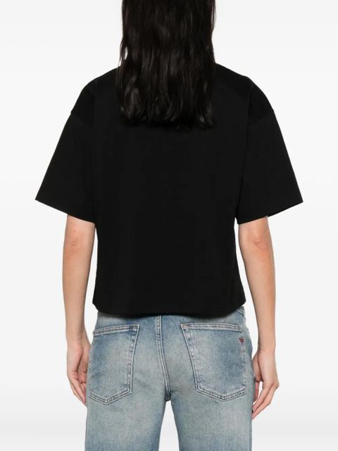 Diesel logo crew-neck top - Black