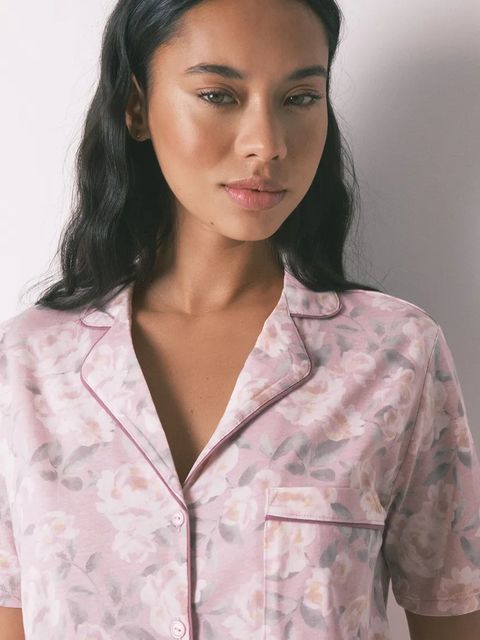 women'secret piżama bawełniana damska kolor różowy bawełniana 3592428