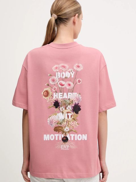 EA7 Emporio Armani t-shirt bawełniany damski kolor różowy AF16720.7X000141 - zdjęcie produktu nr 1