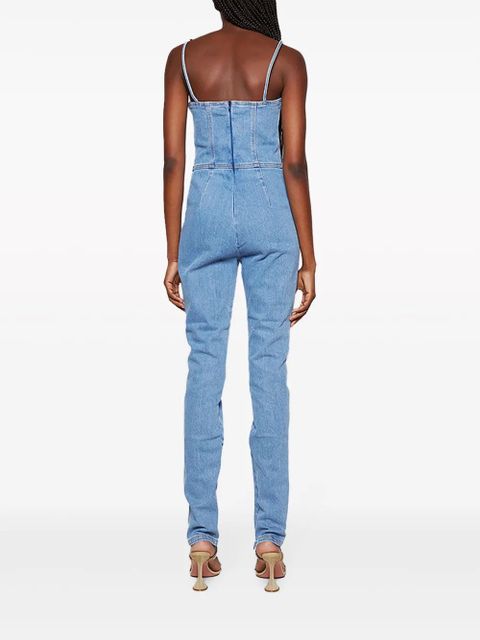 Magda Butrym denim bustier jumpsuit - Blue