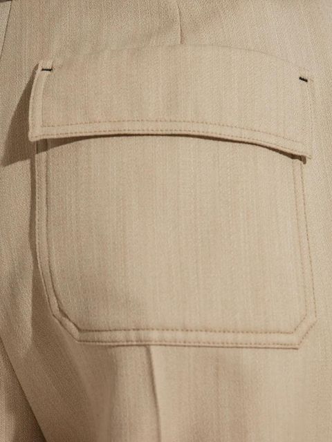 Victoria Beckham Maxi turn-up pants trousers - Neutrals