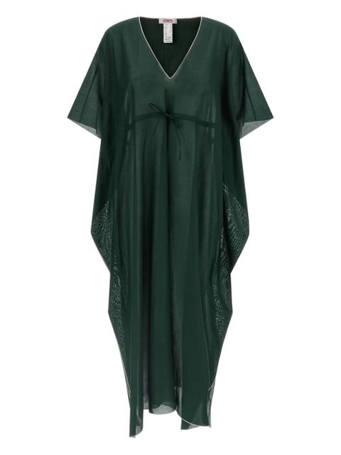 ERES batwing sleeve drawstring volier midi dress - Green - zdjęcie produktu nr 1